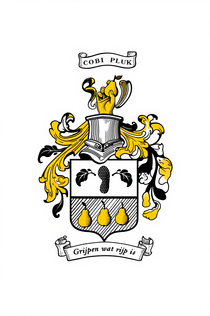Familiewapen van de achternaam COBI PLUK (vergrendeld)