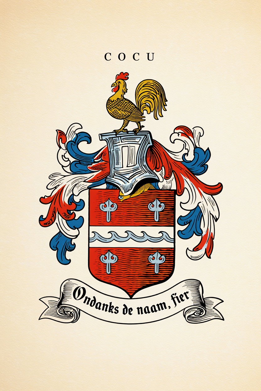 Familiewapen van de achternaam COCU (vergrendeld)