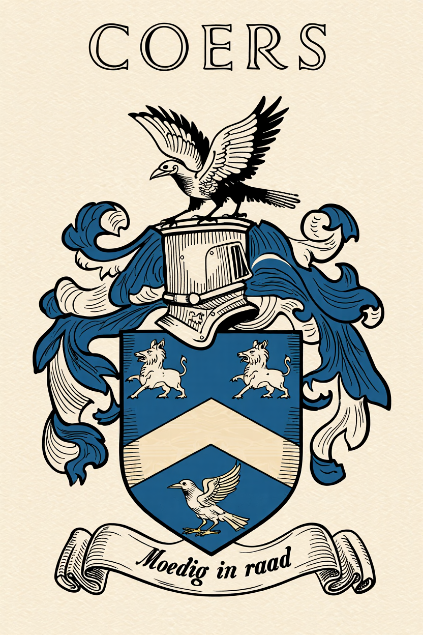 Familiewapen van de achternaam COERS (vergrendeld)