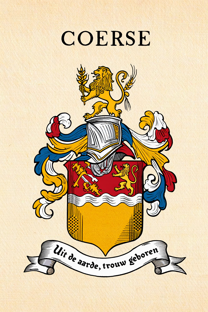 Familiewapen van de achternaam COERSE (vergrendeld)