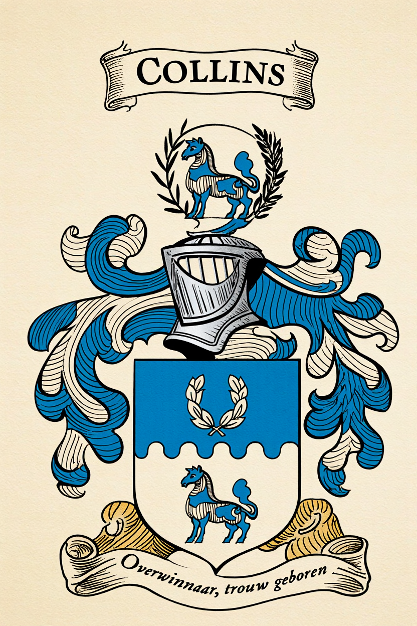 Familiewapen van de achternaam COLLINS (vergrendeld)