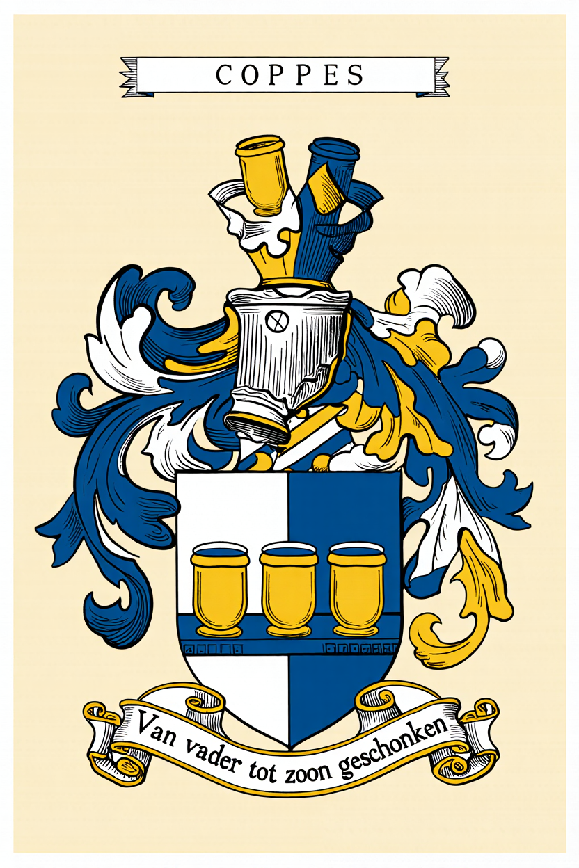 Familiewapen van de achternaam COPPES (vergrendeld)