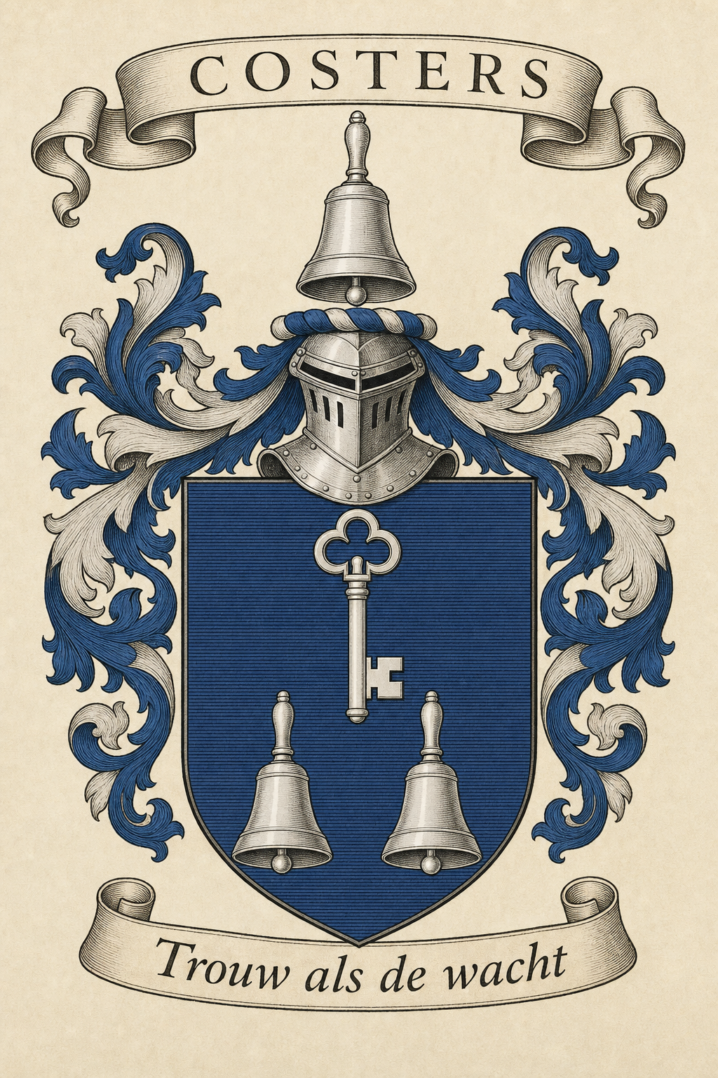 Familiewapen van de achternaam COSTERS (vergrendeld)