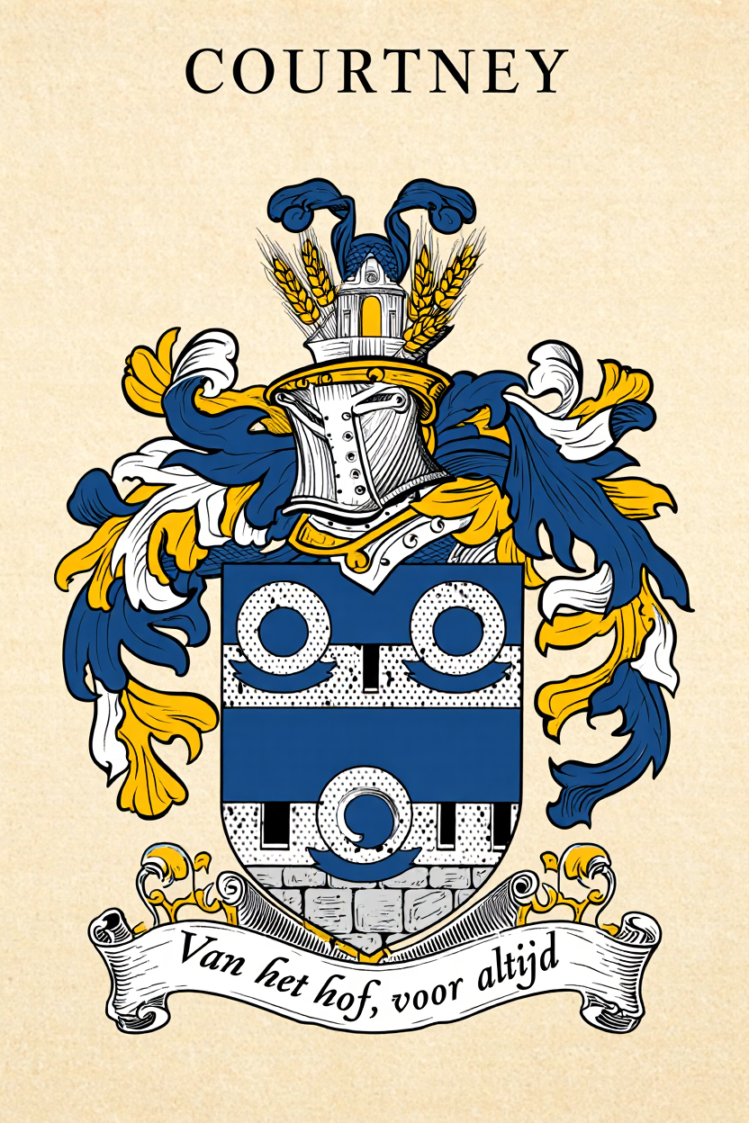 Familiewapen van de achternaam COURTNEY (vergrendeld)