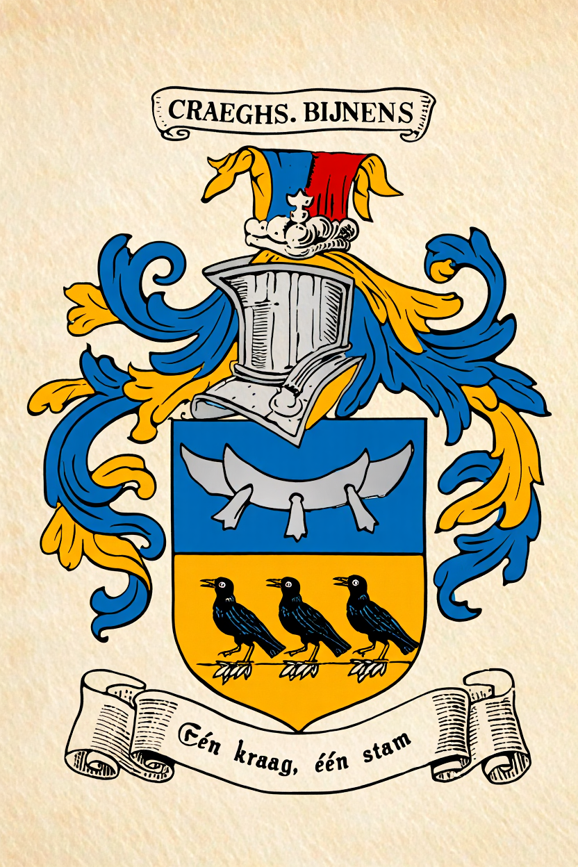Familiewapen van de achternaam CRAEGHS. BIJNENS
