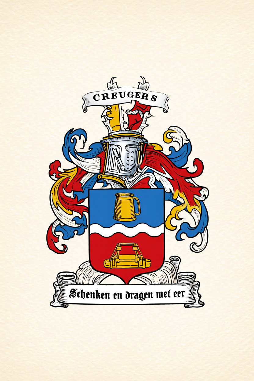 Familiewapen van de achternaam CREUGERS (vergrendeld)