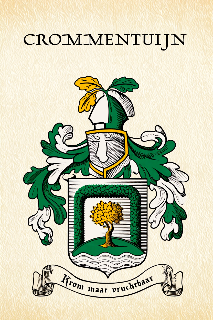 Familiewapen van de achternaam CROMMENTUIJN (vergrendeld)