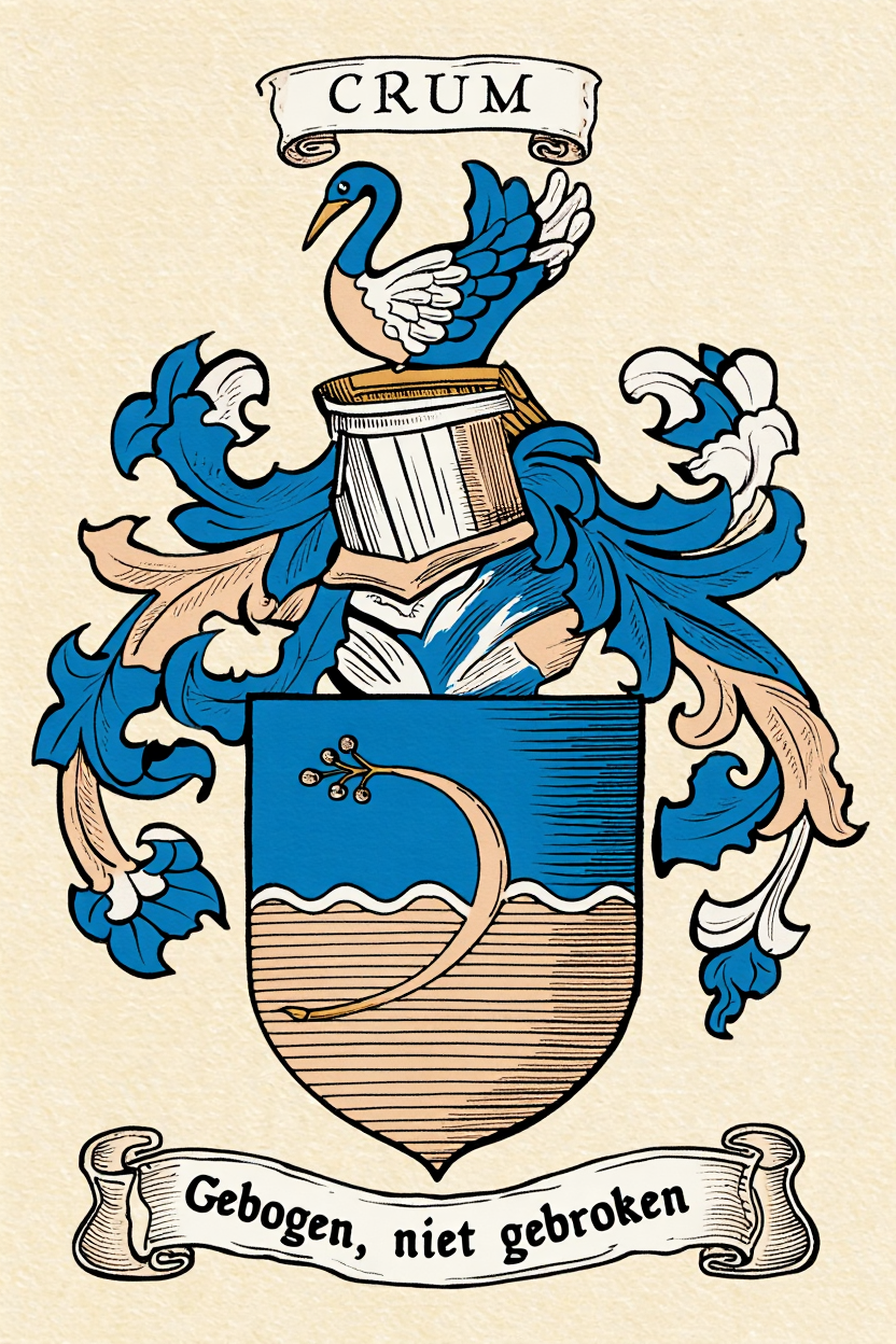Familiewapen van de achternaam CRUM (vergrendeld)