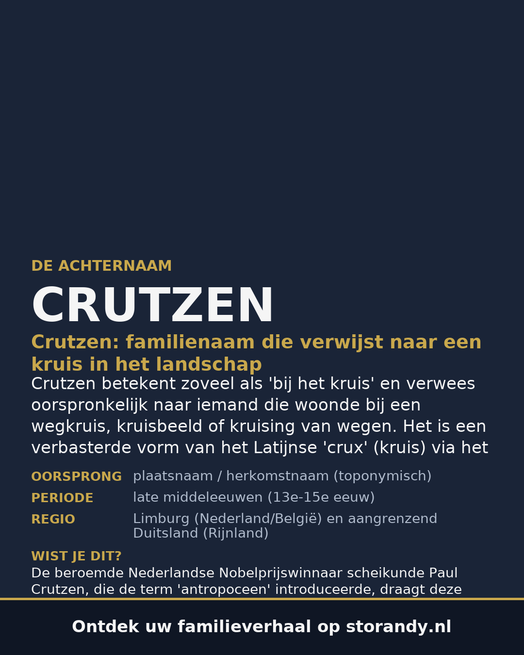 Familiewapen van de achternaam CRUTZEN (vergrendeld)