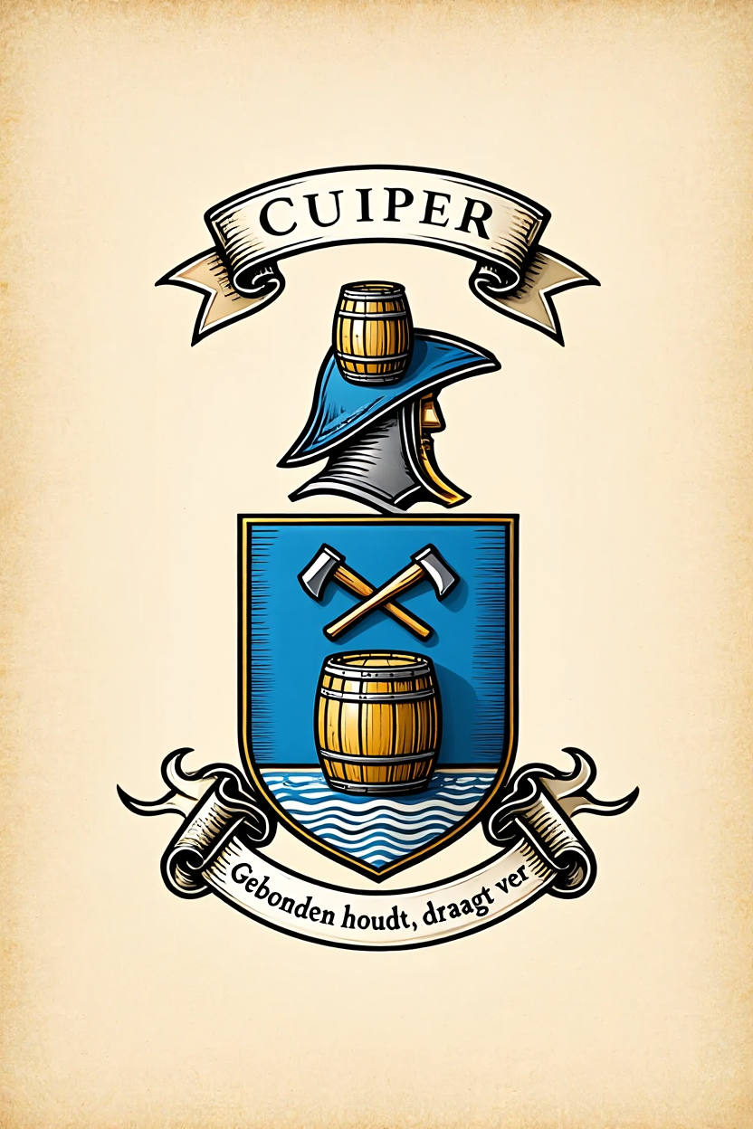Familiewapen van de achternaam CUIPER (vergrendeld)