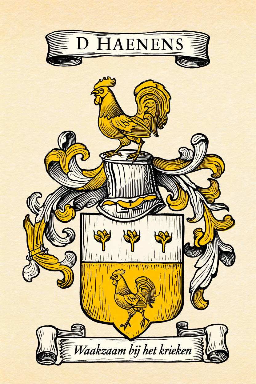 Familiewapen van de achternaam D HAENENS