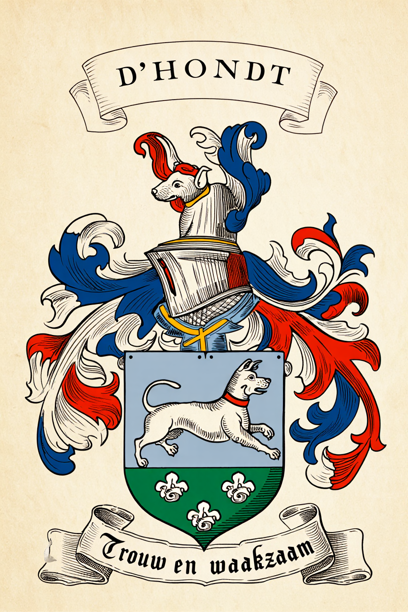 Familiewapen van de achternaam D'HONDT