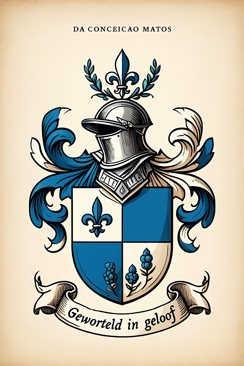 Familiewapen van de achternaam DA CONCEICAO MATOS, (vergrendeld)