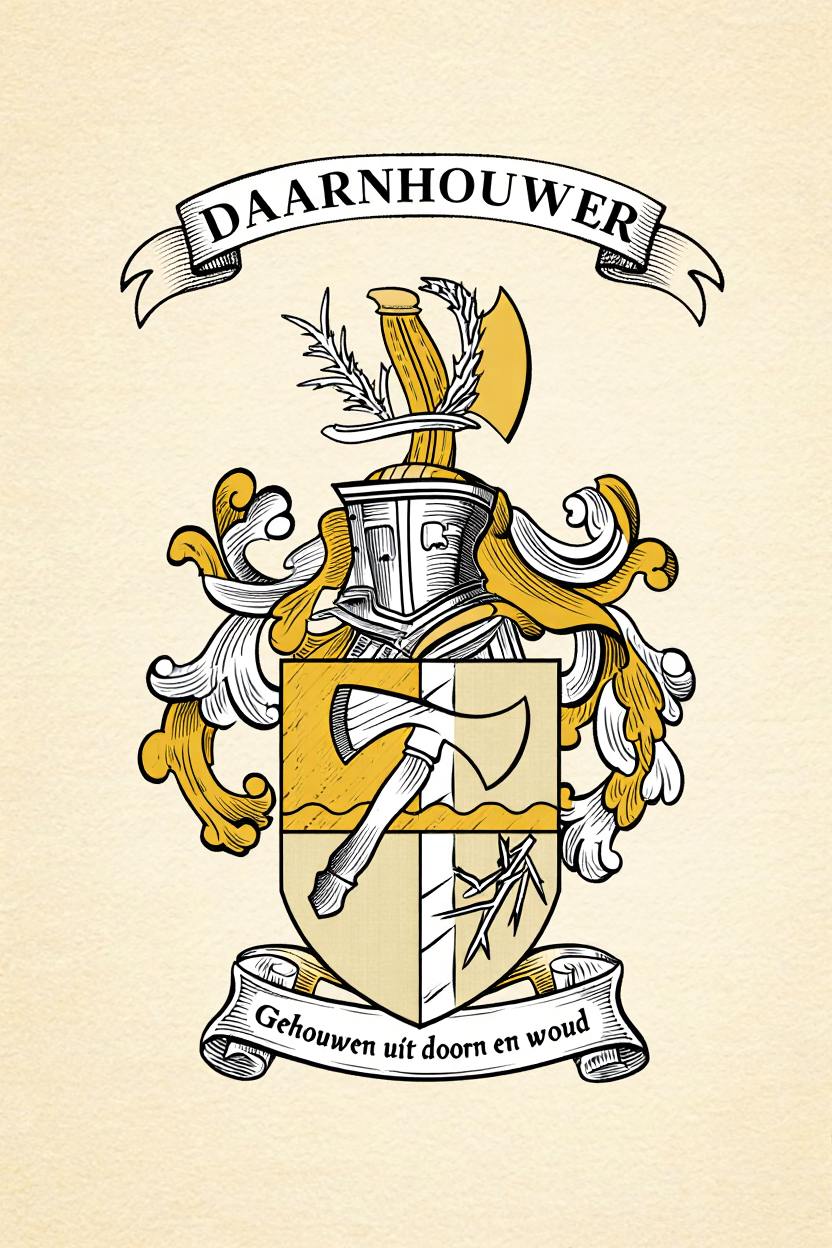 Familiewapen van de achternaam DAARNHOUWER (vergrendeld)