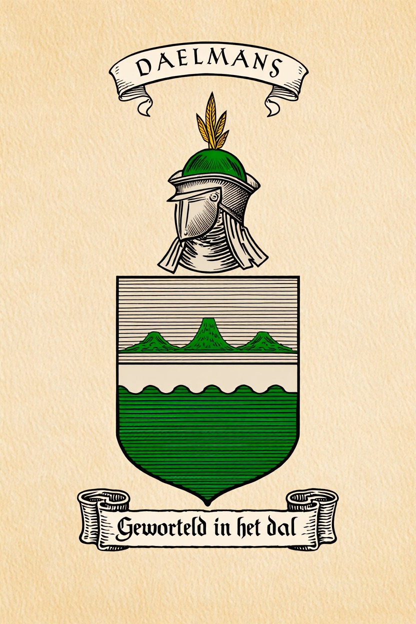 Familiewapen van de achternaam DAELMANS (vergrendeld)