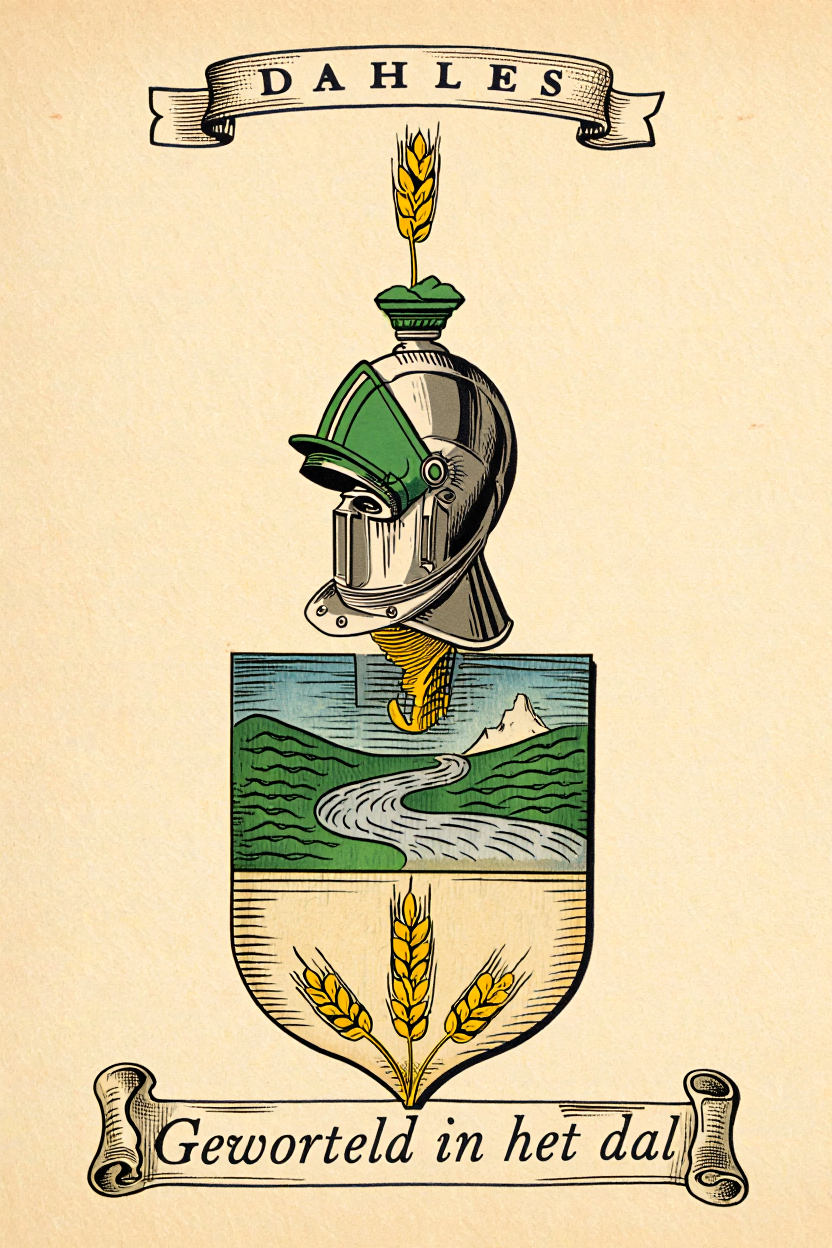 Familiewapen van de achternaam DAHLES (vergrendeld)