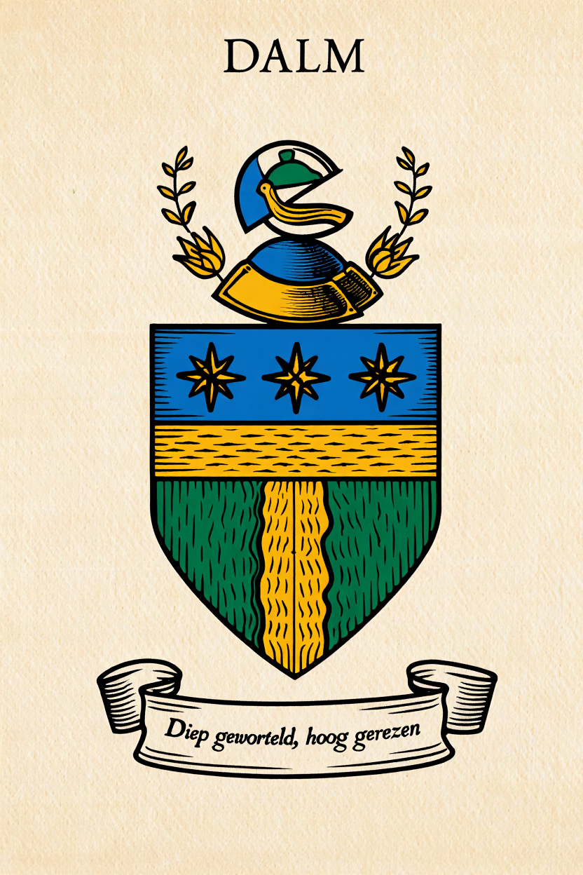 Familiewapen van de achternaam DALM (vergrendeld)