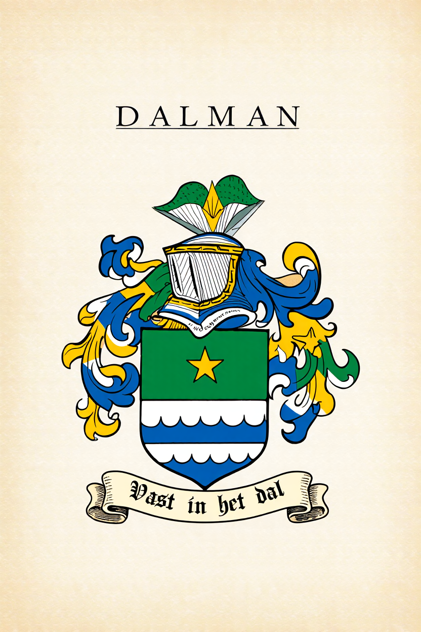 Familiewapen van de achternaam DALMAN (vergrendeld)