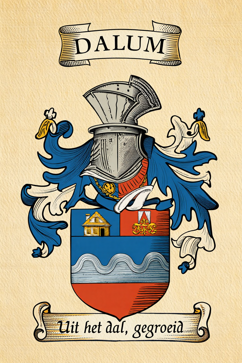Familiewapen van de achternaam DALUM (vergrendeld)