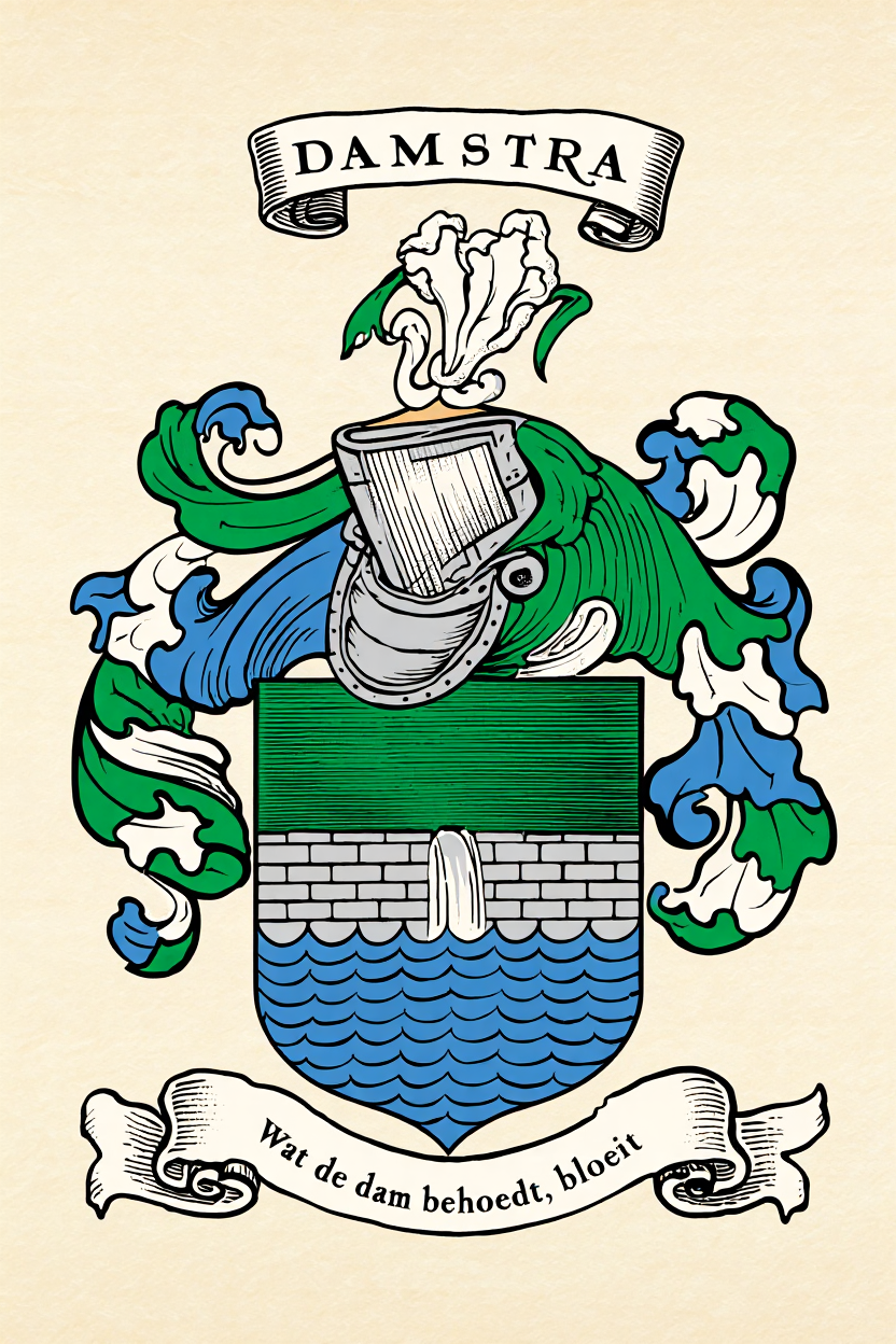 Familiewapen van de achternaam DAMSTRA