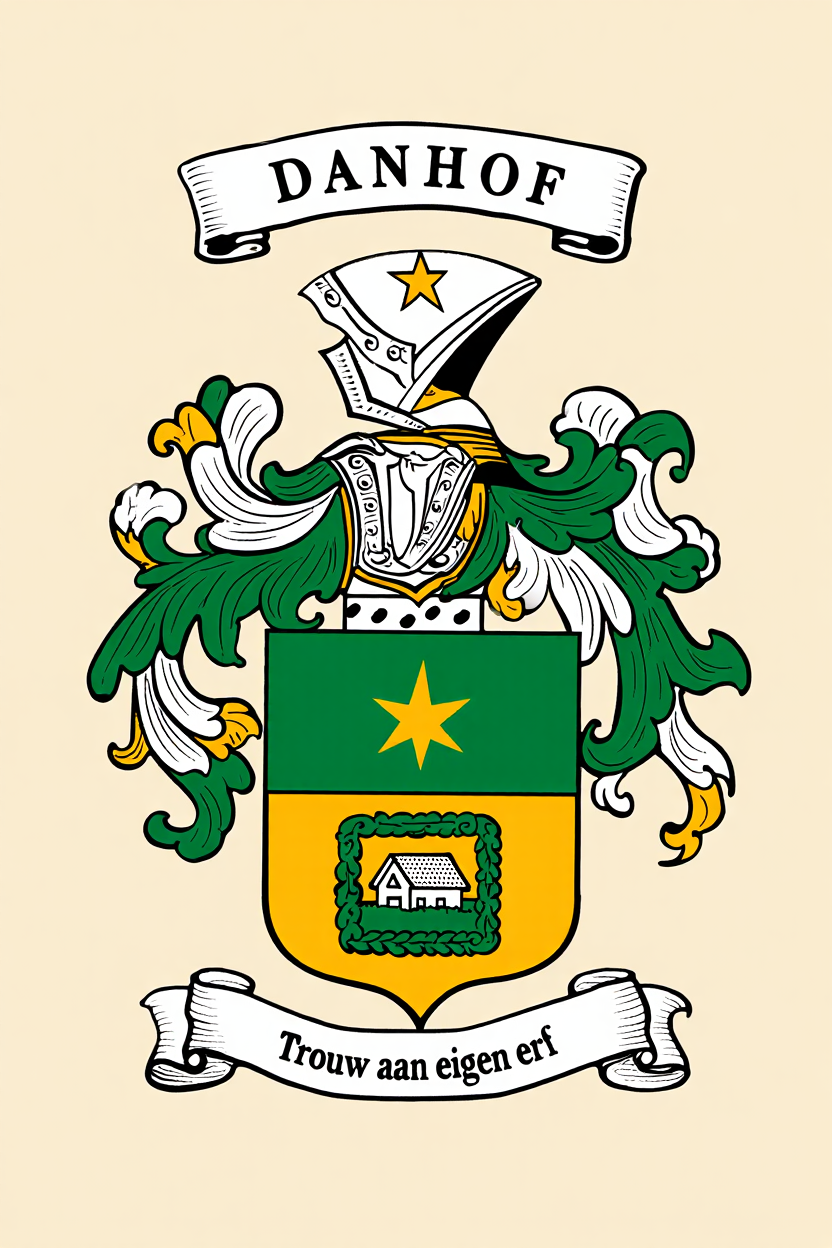 Familiewapen van de achternaam DANHOF (vergrendeld)
