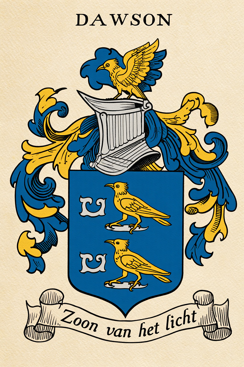Familiewapen van de achternaam DAWSON (vergrendeld)