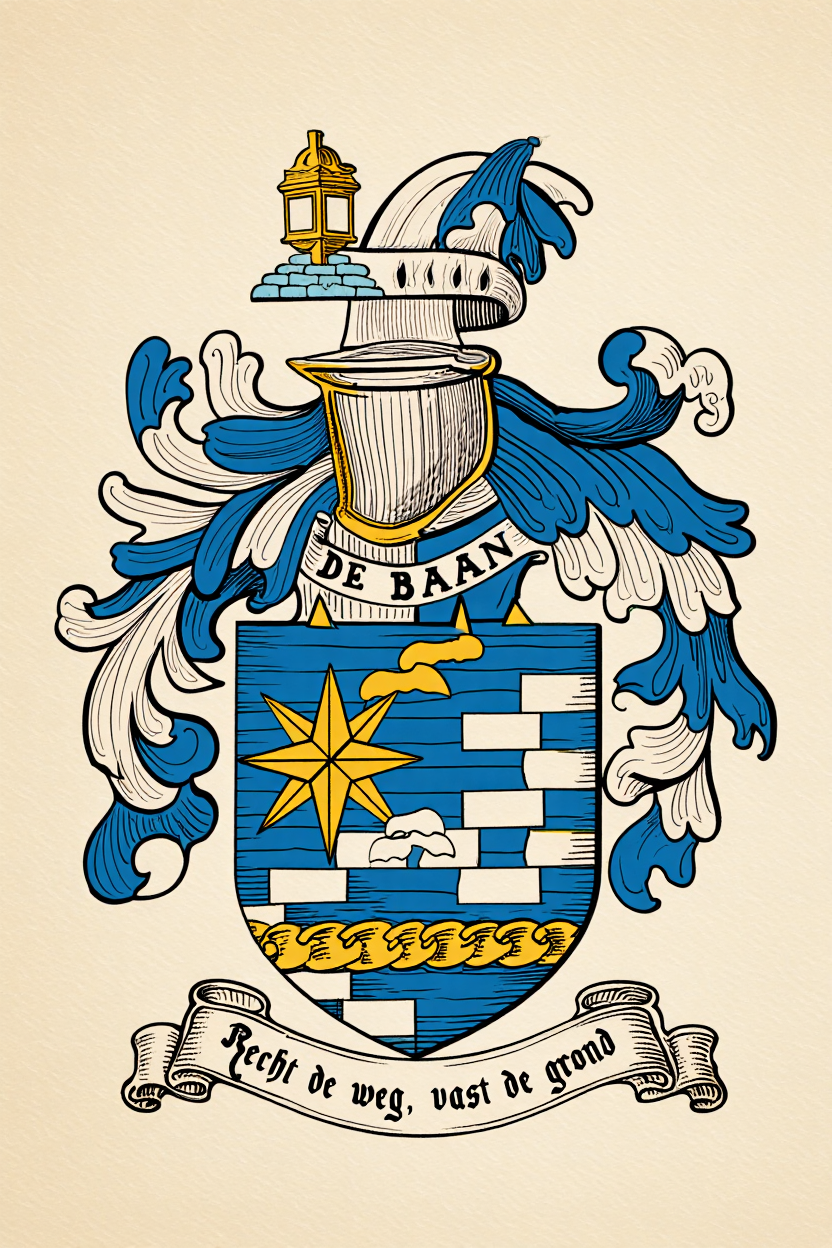 Familiewapen van de achternaam DE BAAN (vergrendeld)