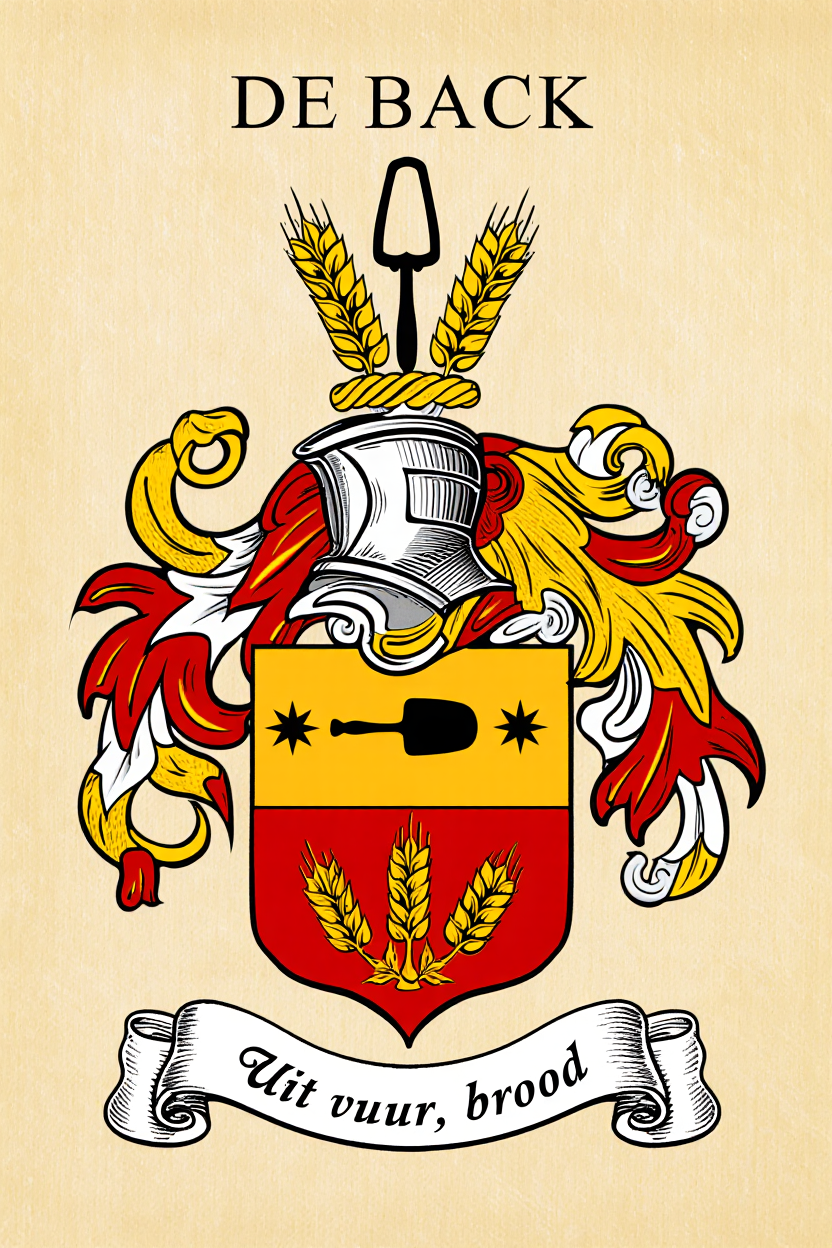 Familiewapen van de achternaam DE BACK