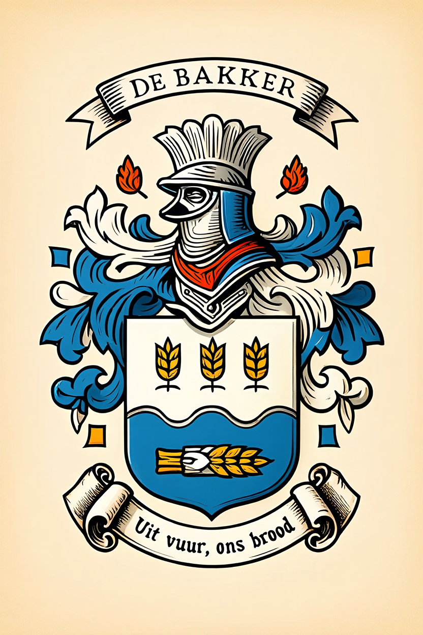 Familiewapen van de achternaam DE BAKKER