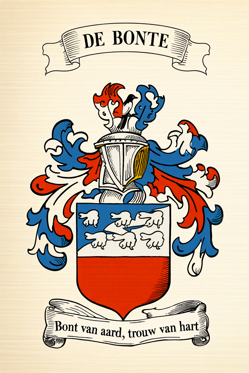 Familiewapen van de achternaam DE BONTE