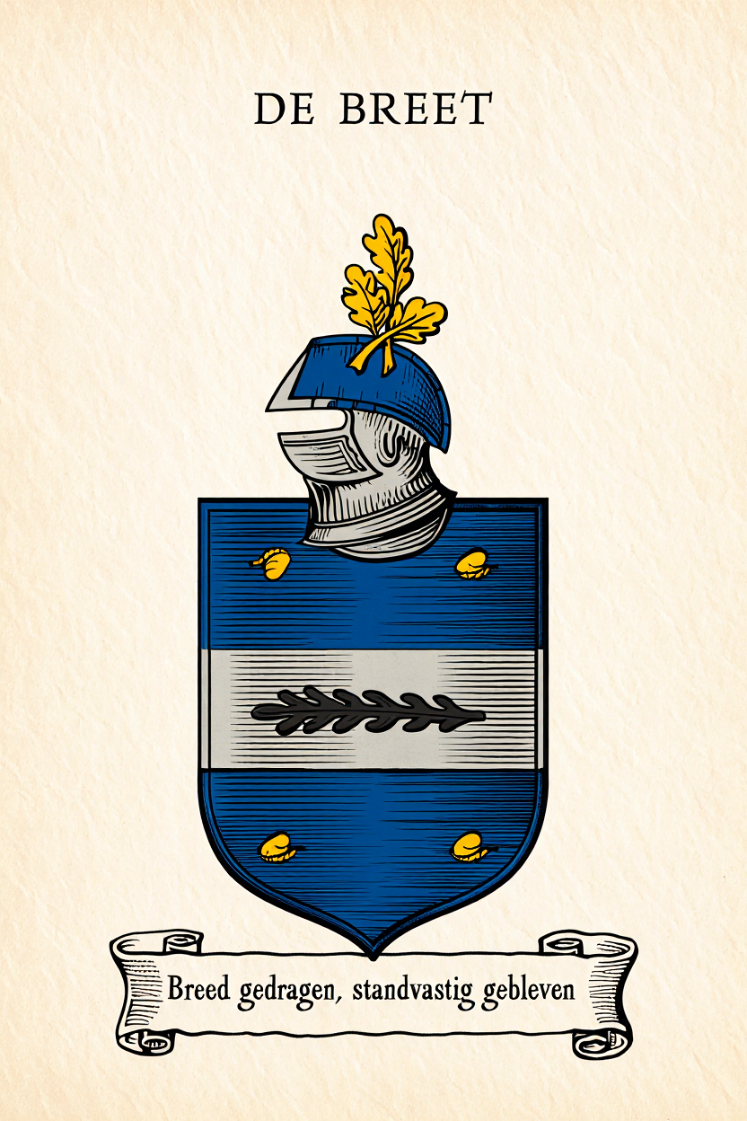 Familiewapen van de achternaam DE BREET