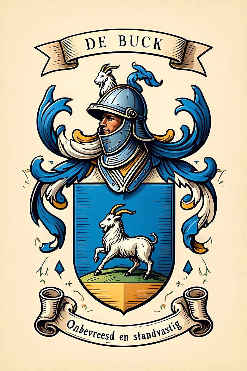 Familiewapen van de achternaam DE BUCK (vergrendeld)