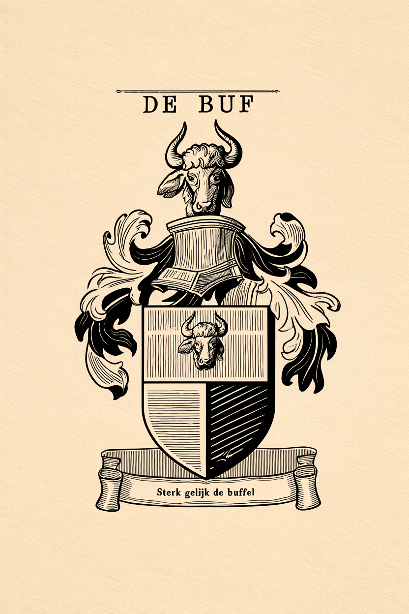 Familiewapen van de achternaam DE BUF