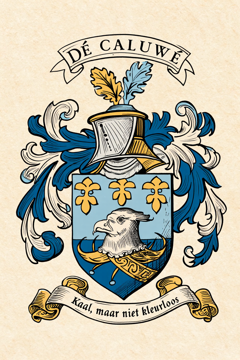 Familiewapen van de achternaam DE CALUWÉ (vergrendeld)