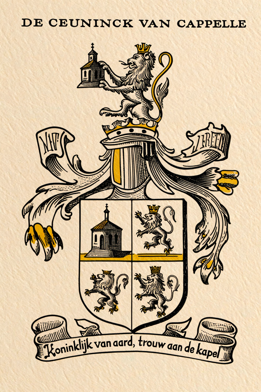 Familiewapen van de achternaam DE CEUNINCK VAN CAPPELLE (vergrendeld)