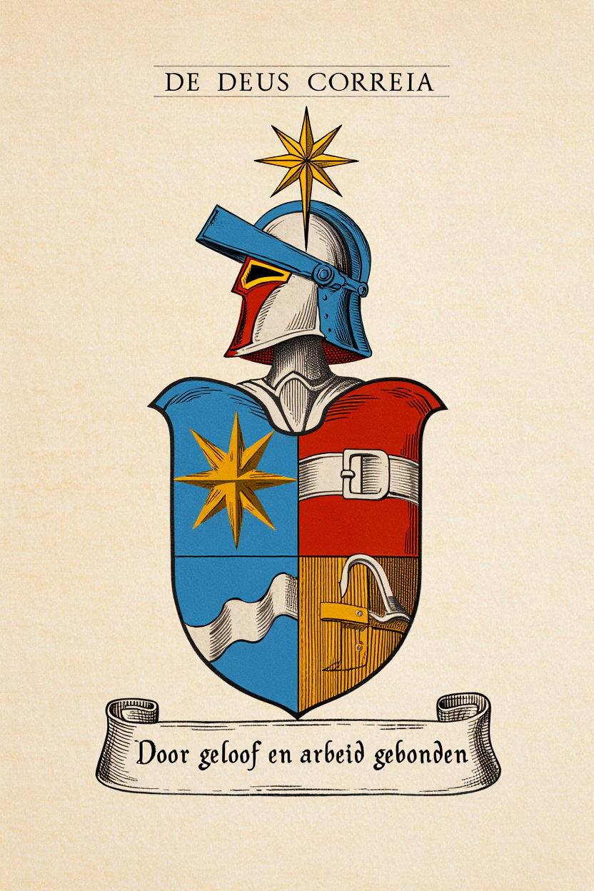 Familiewapen van de achternaam DE DEUS CORREIA (vergrendeld)