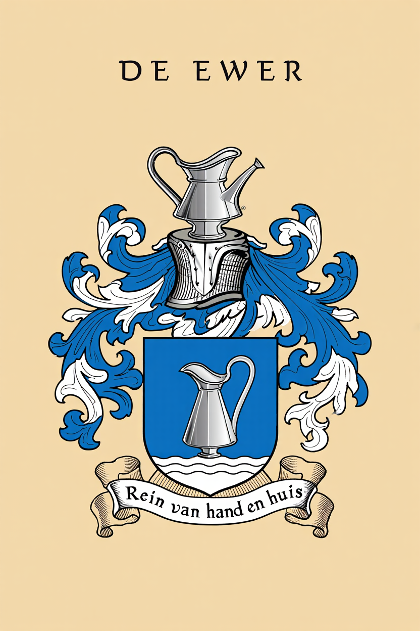 Familiewapen van de achternaam DE EWER (vergrendeld)