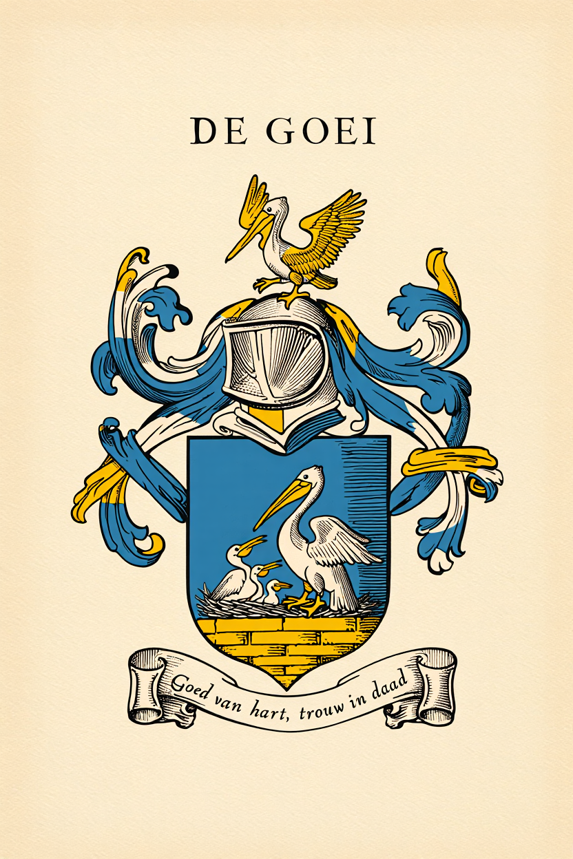 Familiewapen van de achternaam DE GOEI (vergrendeld)