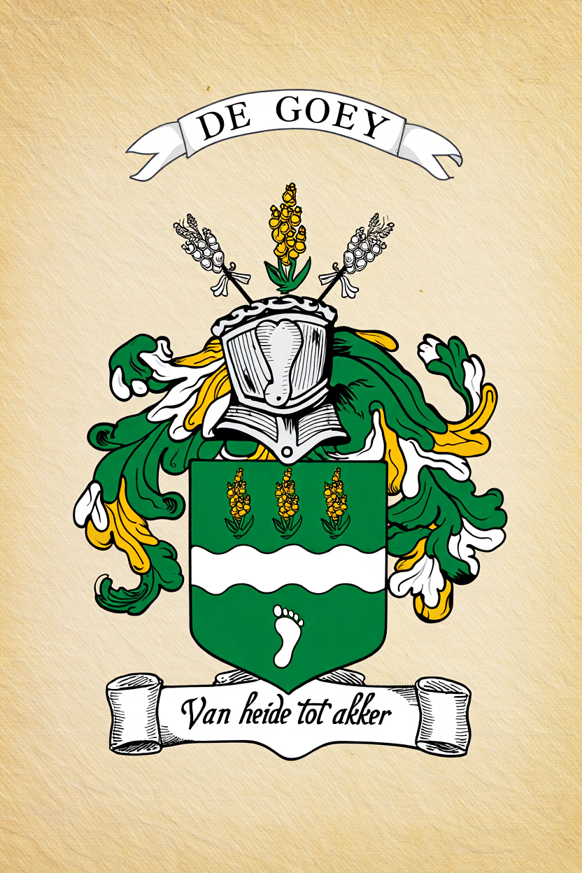 Familiewapen van de achternaam DE GOEY (vergrendeld)