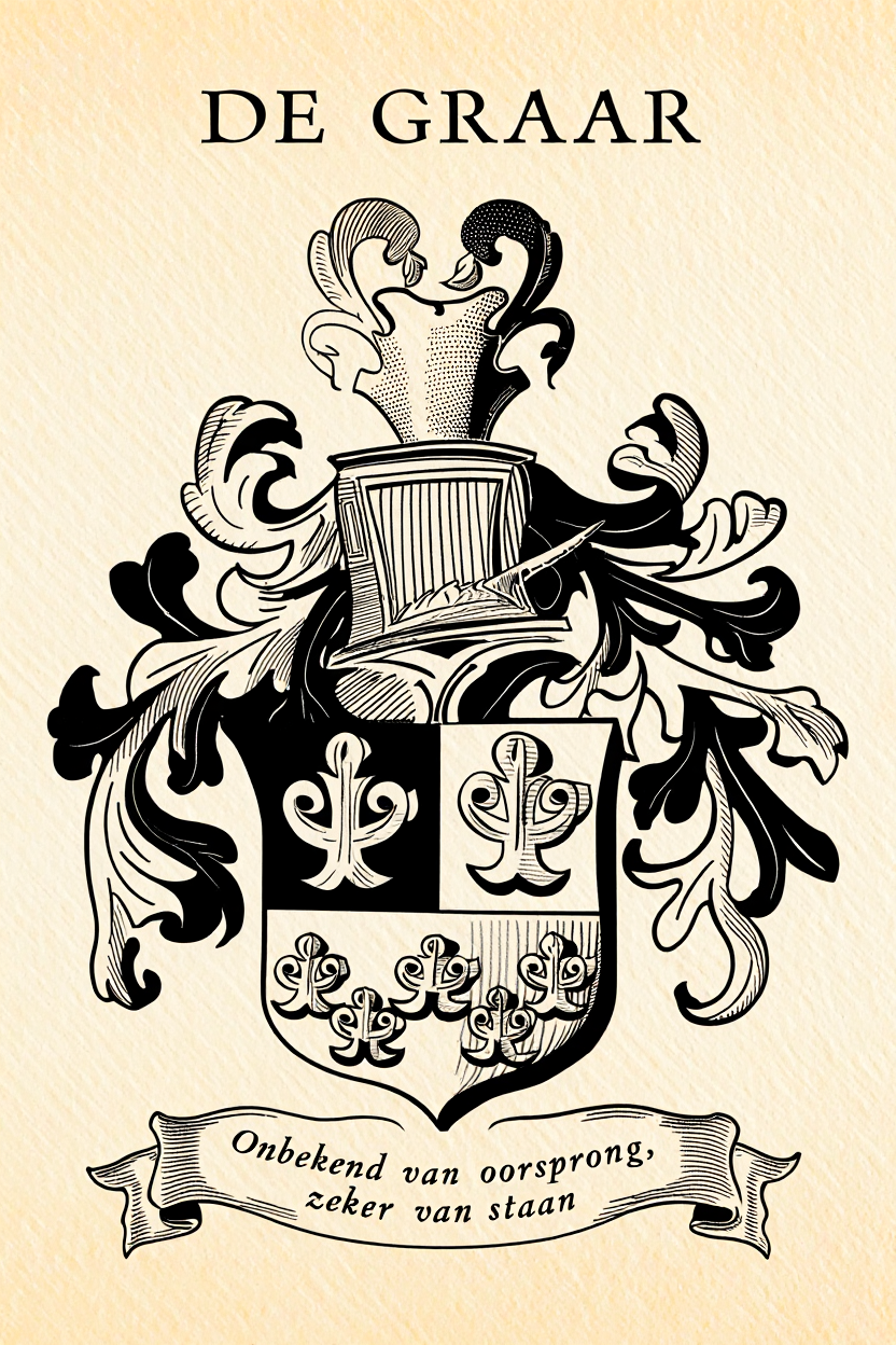 Familiewapen van de achternaam DE GRAAR (vergrendeld)