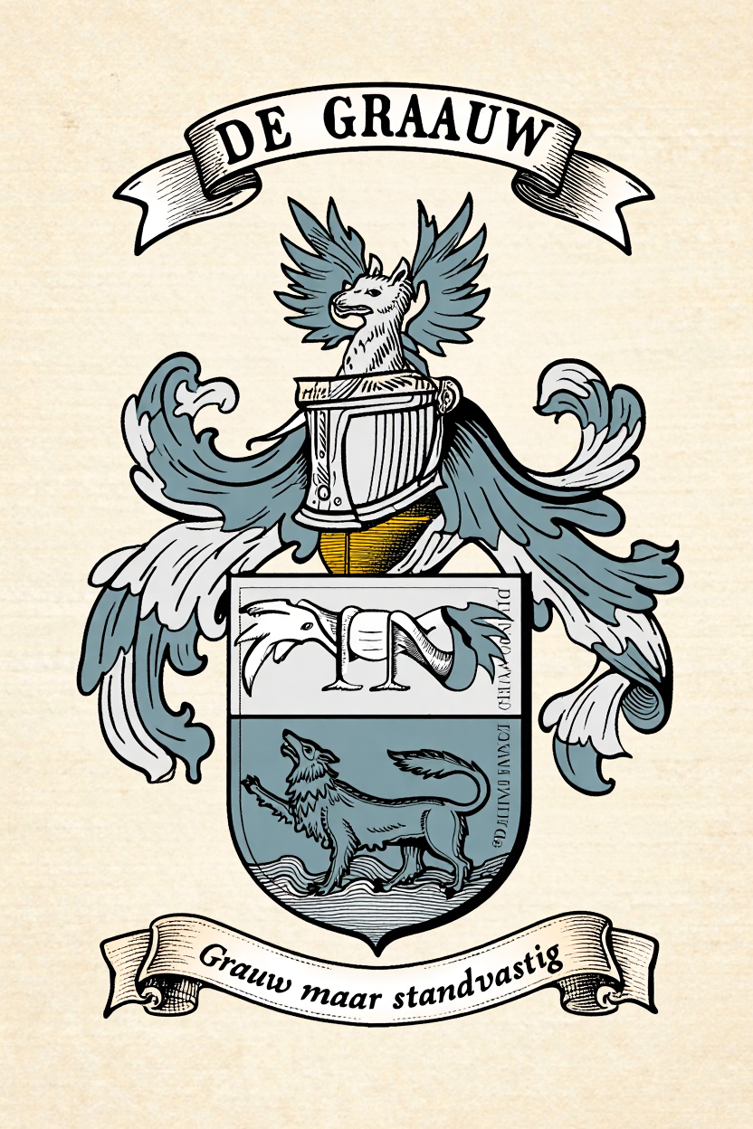 Familiewapen van de achternaam DE GRAAUW