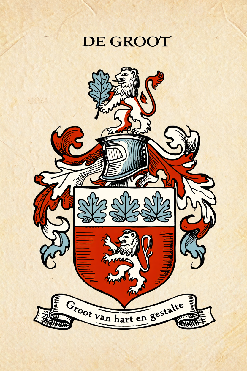 Familiewapen van de achternaam DE GROOT