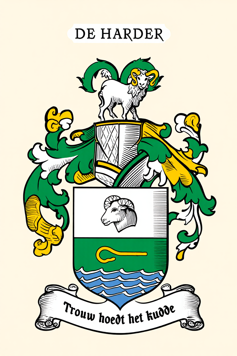 Familiewapen van de achternaam DE HARDER