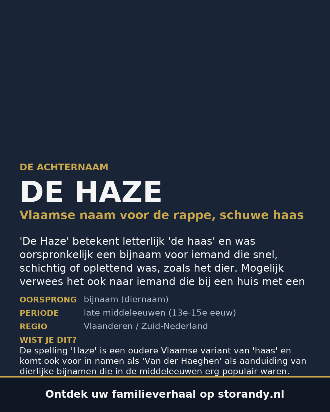 Familiewapen van de achternaam DE HAZE