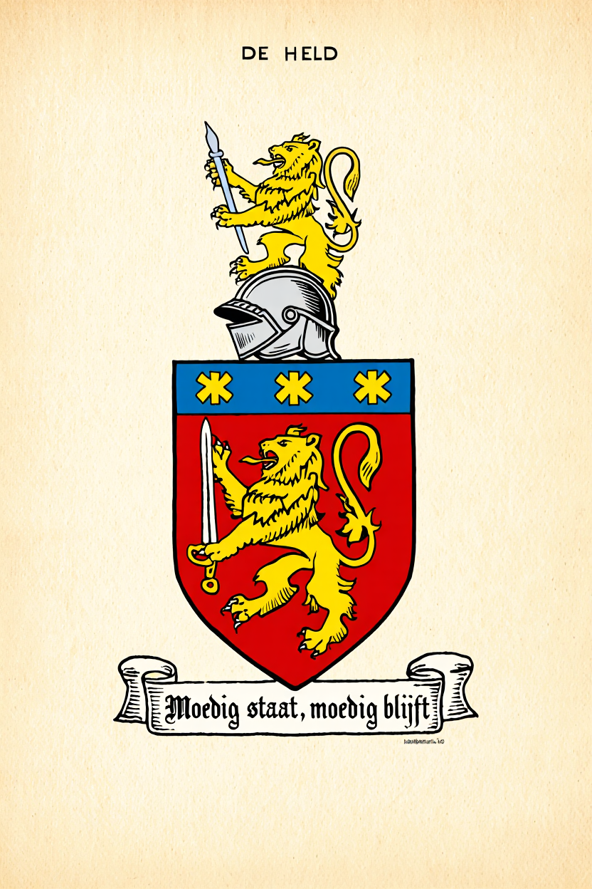 Familiewapen van de achternaam DE HELD (vergrendeld)