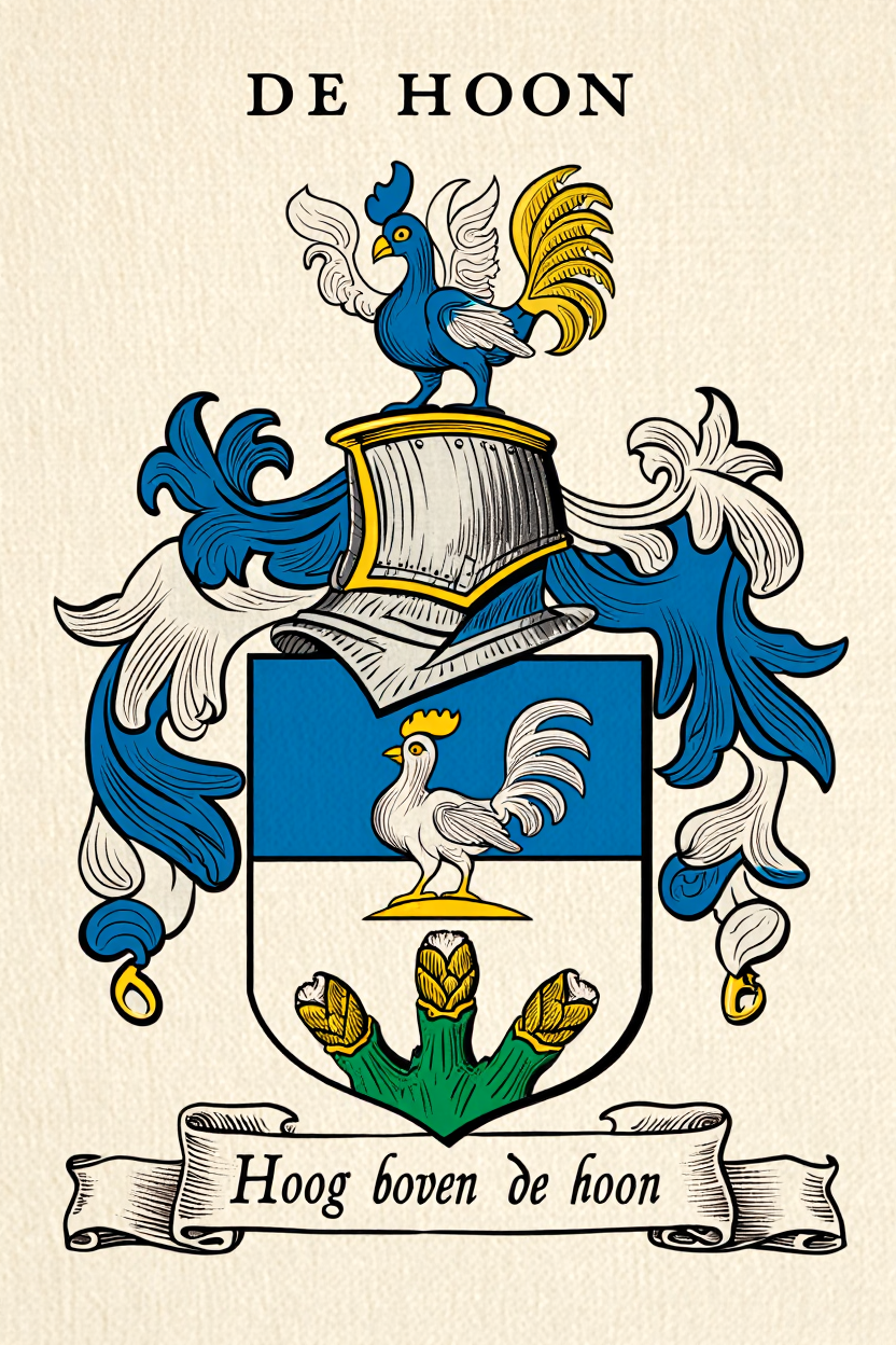 Familiewapen van de achternaam DE HOON