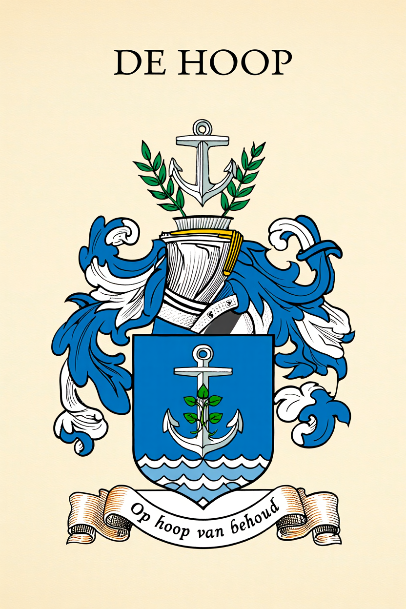 Familiewapen van de achternaam DE HOOP
