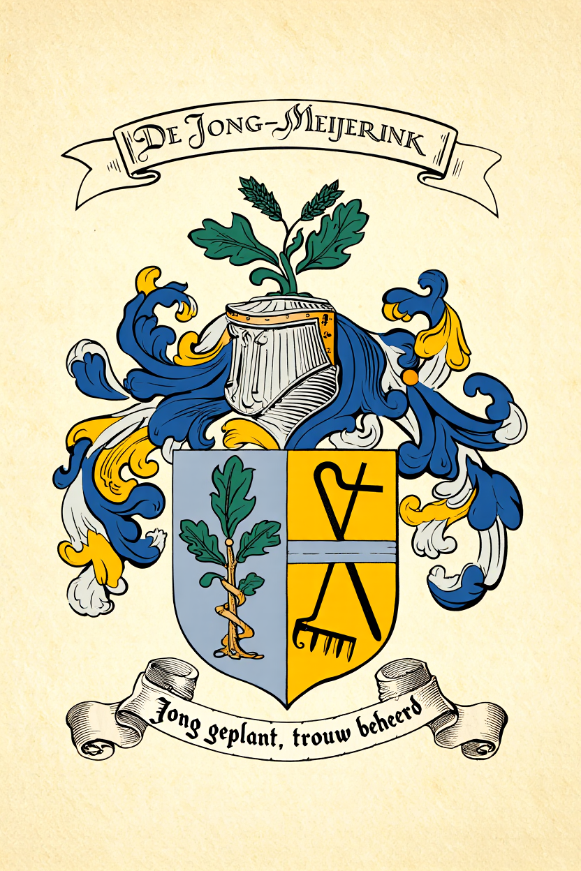 Familiewapen van de achternaam DE JONG-MEIJERINK