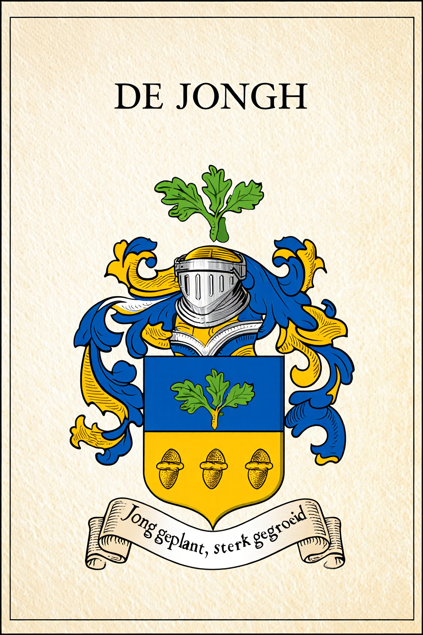 Familiewapen van de achternaam DE JONGH