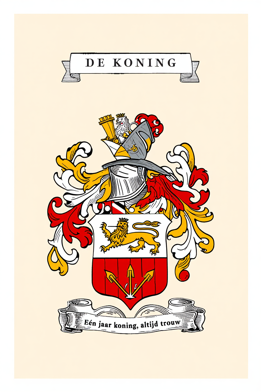 Familiewapen van de achternaam DE KONING